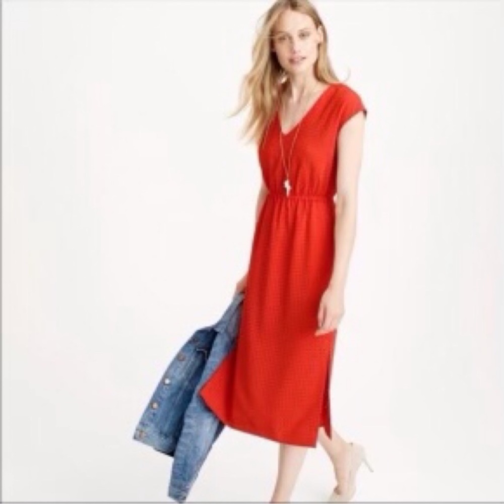 J. Crew Persimmon Drapey Orange Dress Size 2 D2